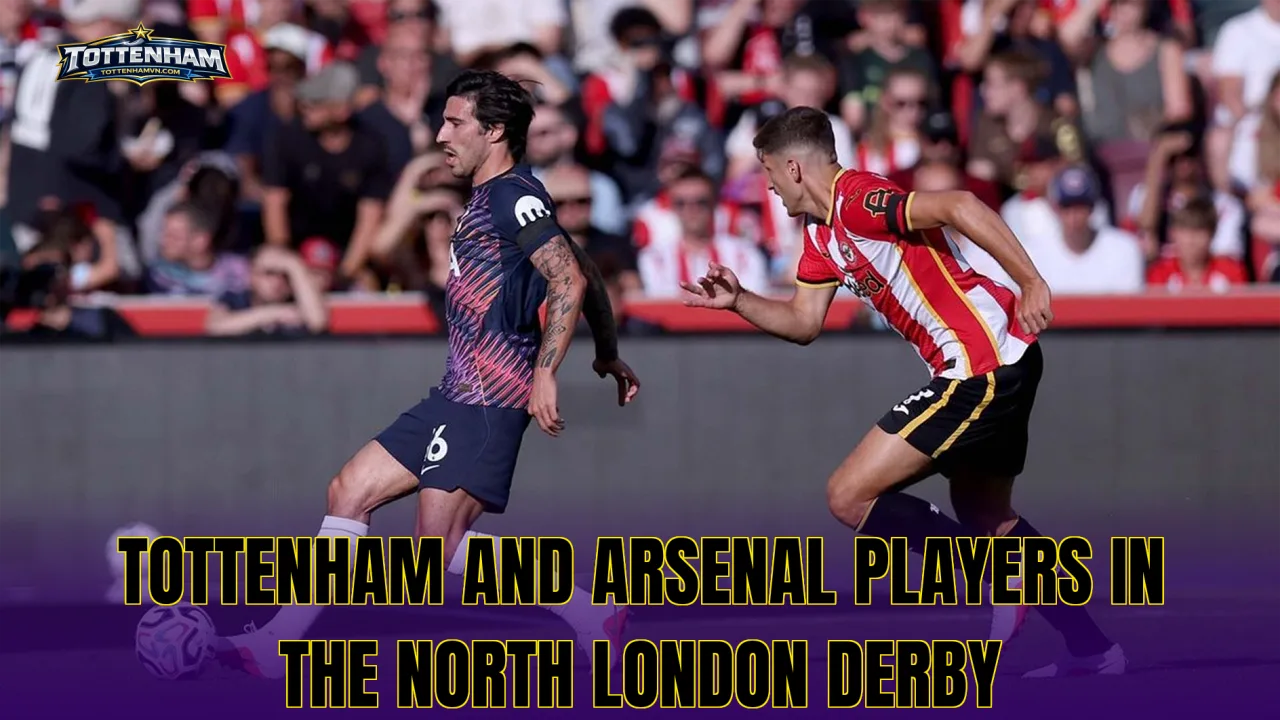 Tottenham and Arsenal players in the North London derby