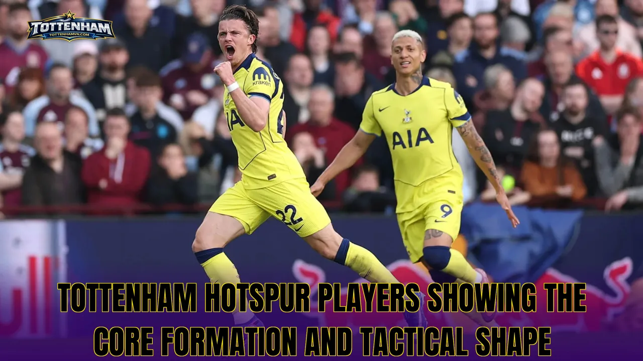 Tottenham Hotspur players showing the core formation and tactical shape