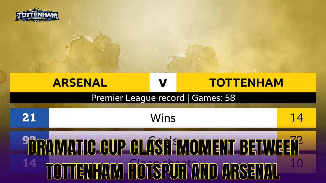 Dramatic cup clash moment between Tottenham Hotspur and Arsenal