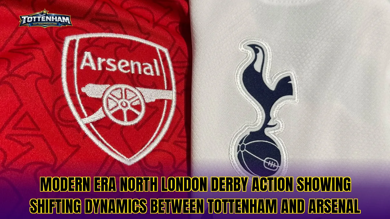 Modern era North London derby action showing shifting dynamics between Tottenham and Arsenal